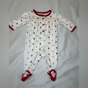 Carters Just One You Baby Heart Footie Pajamas Size 3 months